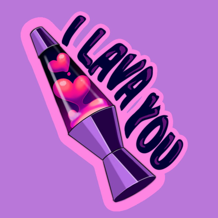 I Lava You Sticker