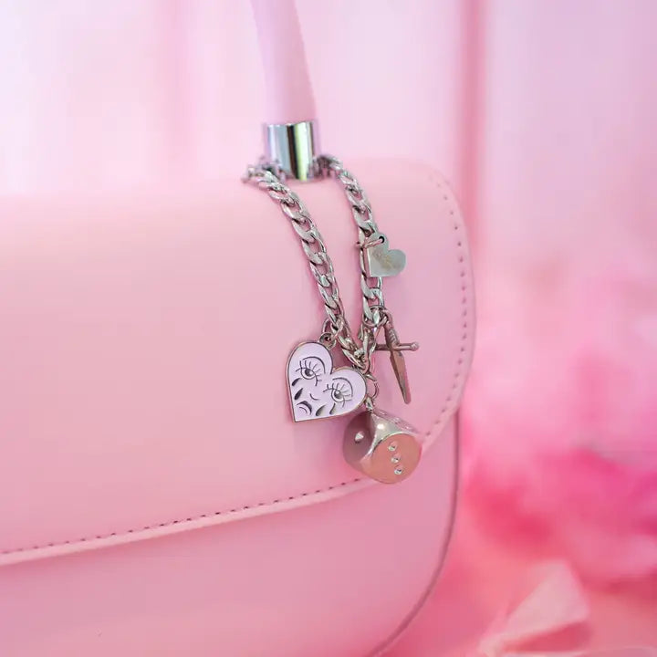 Crying Heart Purse Cup Charm