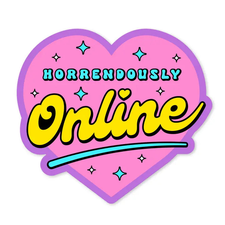 Horrendously Online Heart-Shaped Vinyl Sticker