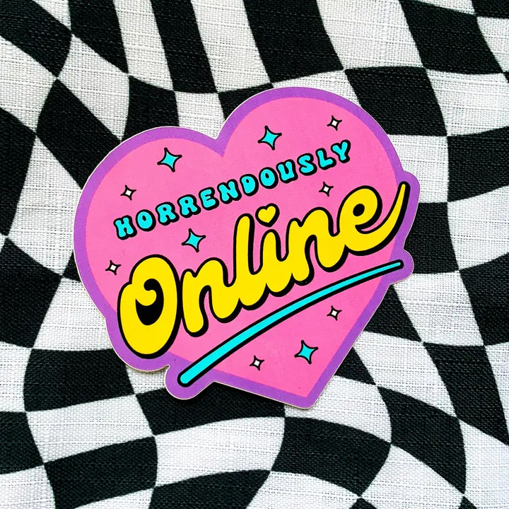 Horrendously Online Heart-Shaped Vinyl Sticker