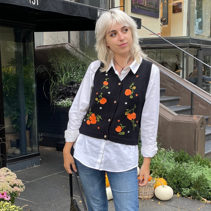 Vintage Pumpkin Vest