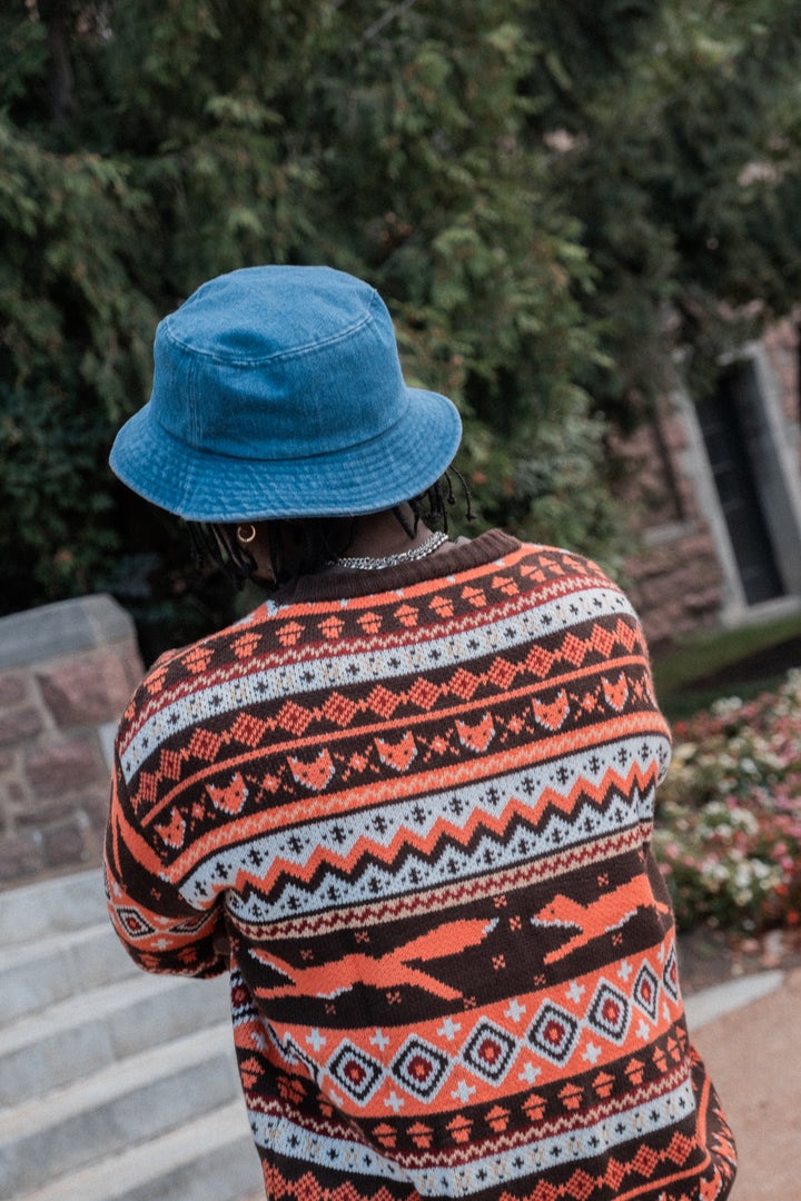 Denim Blue Swirl Bucket Hat