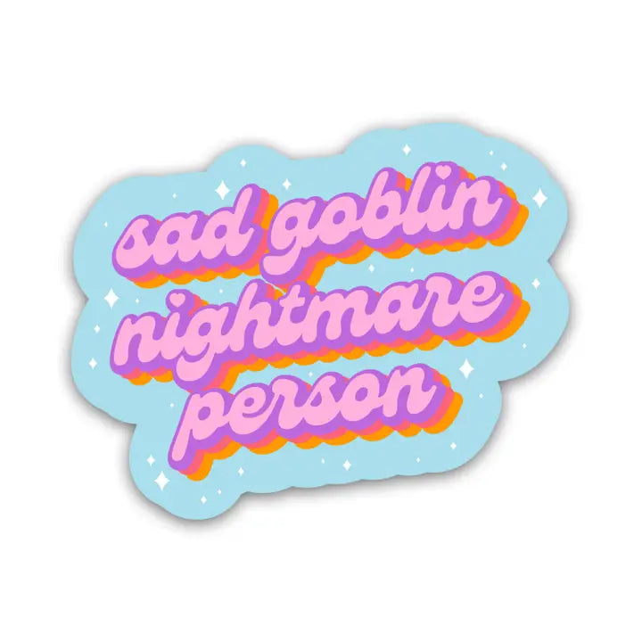 Sad Goblin Nightmare Person Vinyl Sticker